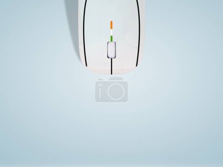 Computer mouse design with tri-color, Happy republic day, gantantra diwas and republic day special image.