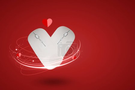 Photo for Valentines day celebration, valentines day and 14 february day art. - Royalty Free Image