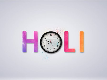 Foto de Happy Holi image, festival of colors, holi festival india and holi party illustration. - Imagen libre de derechos