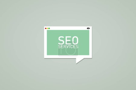 SEO search engine optimization, organic search and link building illustration