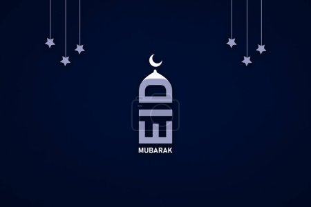 Foto de Feliz ramadán, feliz eid, diseño islámico, luna islámica, saludo islámico y fondo kareem ramadán. - Imagen libre de derechos