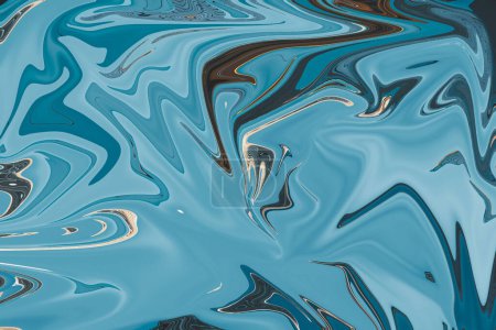 Photo for Abstract liquify, wavy lines, marble texture and psychedelic background art. - Royalty Free Image
