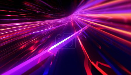 Photo for Abstract futuristic background. Neon, energy, gaming. Pink and blue - Royalty Free Image