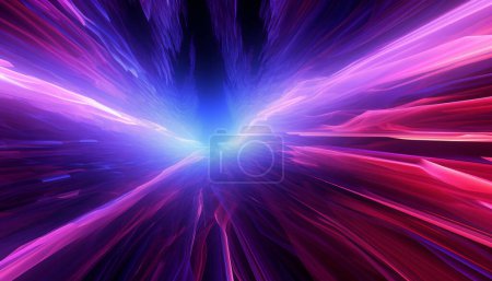 Photo for Abstract futuristic background. Neon, energy, gaming. Pink and blue - Royalty Free Image