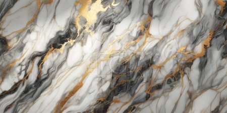 Elegant black and white marble texture with luxurious golden veins, ideal for sophisticated backgrounds and chic wallpaper designs. Premium marble texture with golden streaks, perfect for high-end interior design, luxury branding.