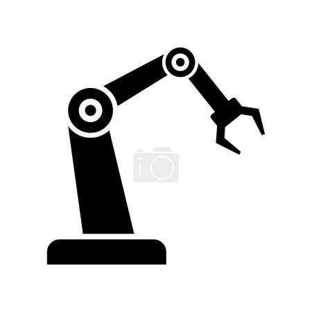 Téléchargez les illustrations : Icône de bras robotique. illustration de contour des icônes vectorielles robot pour le web - en licence libre de droit