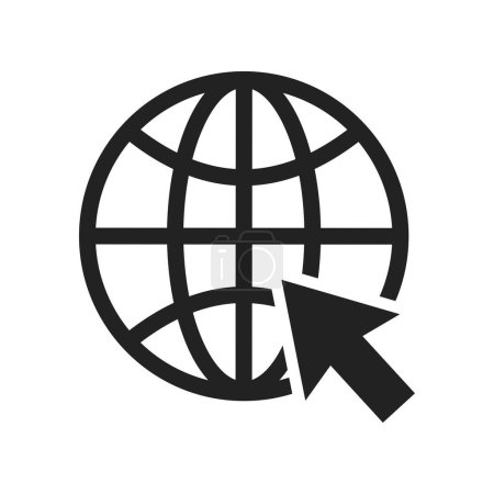 icône du globe, illustration vectorielle
