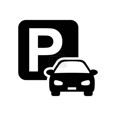 Ilustración de Icono de estacionamiento vector ilustración - Imagen libre de derechos
