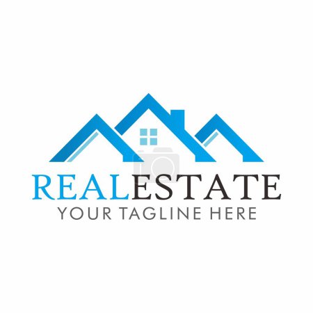 Illustration for Real estate logo design vector template - Royalty Free Image