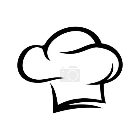 Téléchargez les illustrations : Chapeau de chef icône. symbole de cuisson. menu du restaurant. - en licence libre de droit