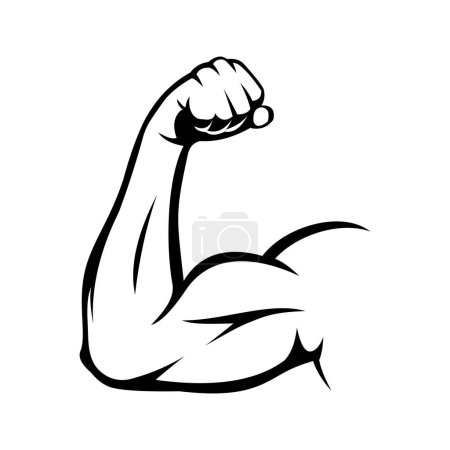 Illustration for Muscle hand icon. vector illustration - Royalty Free Image