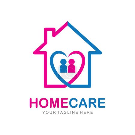real estate logo design concept, house, home, property, health, love, human, heart,
