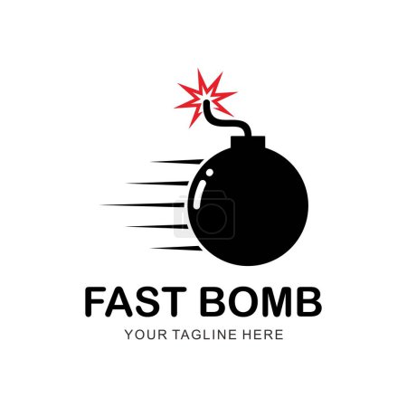 Ilustración de Icono de bomba vector ilustración - Imagen libre de derechos
