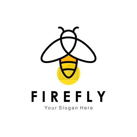 Illustration for Bee logo template vector icon illustration design - Royalty Free Image