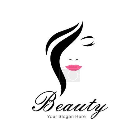 Illustration for Beauty salon logo design template. - Royalty Free Image