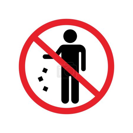 Illustration for No people sign icon. no smoking symbol. red prohibition. no entry. no no effect. - Royalty Free Image