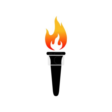 Illustration for Torch icon. vector illustration - Royalty Free Image