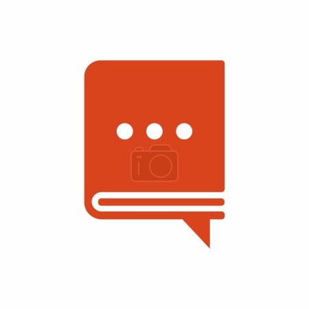 Illustration for Chat book  speech bubble message isolated icon - Royalty Free Image