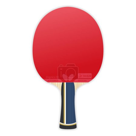 Photo for Realistic tennis racket. Rackets for table tennis. Ping pong. Butterfly Company. Professional sports equipment. - Royalty Free Image