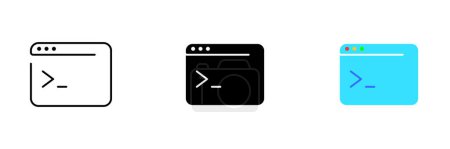 Illustration for A vector file with an image of a search bar or search box, commonly used in web interfaces to allow users to input search terms. Vector set of icons in line, black and colorful styles isolated. - Royalty Free Image