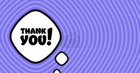 Illustration for Speech bubble with thank you text. Boom retro comic style. Pop art style. Vector line icon for Business and Advertising - Royalty Free Image