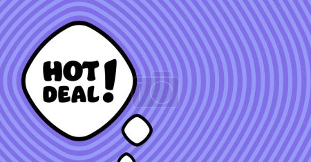 Illustration for Speech bubble with hot deal text. Boom retro comic style. Pop art style. Vector line icon for Business and Advertising - Royalty Free Image