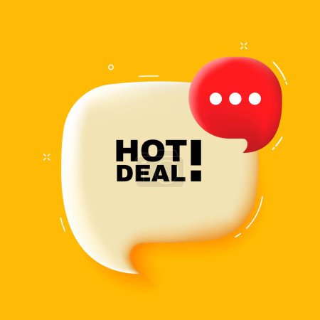Illustration for Got deal. Speech bubble with Got deal text. 3d illustration. Pop art style. Vector line icon for Business and Advertising - Royalty Free Image