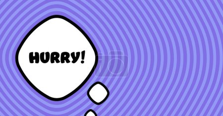 Illustration for Speech bubble with hurry text. Boom retro comic style. Pop art style. Vector line icon for Business and Advertising - Royalty Free Image