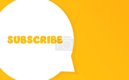 Illustration for Subscribe. Speech bubble with Subscribe text. 2d illustration Flat style. Vector line icon for Business and Advertising - Royalty Free Image