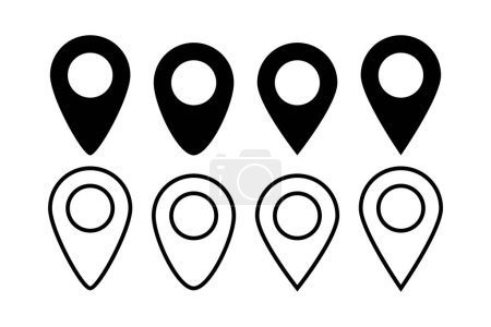 Ilustración de Marcadores GPS para un seguimiento preciso de la ubicación y la navegación. GPS, marcadores, ubicación, seguimiento, navegación, coordenadas, cartografía por satélite geolocalización - Imagen libre de derechos