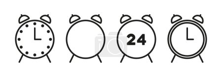 Illustration for Alarm clock for setting and waking up to specific times or events. Alarm clock, wake-up call, time management, reminders. - Royalty Free Image