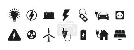 Illustration for Electricity as a physical phenomenon and a source of energy. Electric current, electrical systems, energy. - Royalty Free Image