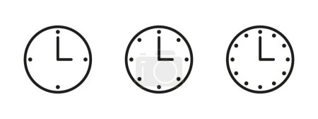 Téléchargez les illustrations : Dispositifs de chronométrage utilisés pour mesurer et afficher l'heure actuelle. Horloges, garde-temps. - en licence libre de droit