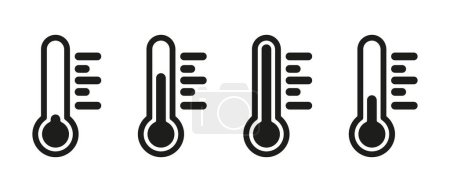 Téléchargez les illustrations : Un thermomètre est un appareil utilisé pour mesurer la température. Il se compose généralement d'un tube de verre étroit et scellé contenant. - en licence libre de droit