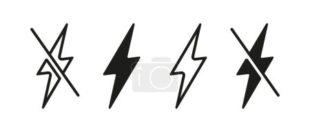 Illustration for Electricity as a physical phenomenon and a source of energy. Electric current, electrical systems, energy, electrical. - Royalty Free Image