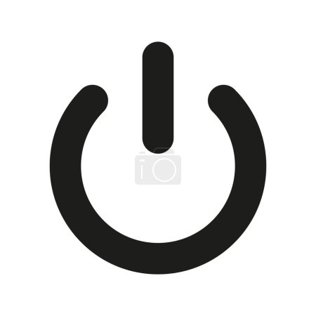 Illustration for Power up your devices with the simple press of this sleek power button. Designed for convenience and efficiency, this power button provides a seamless way. - Royalty Free Image
