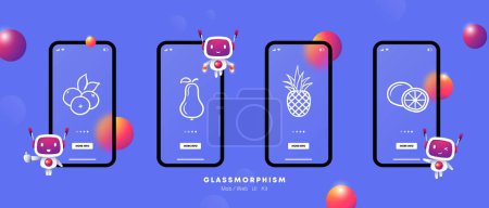 Illustration for Fruit Vector Illustration. A vibrant and enticing vector illustration showcasing an assortment of delicious and colorful fruits. - Royalty Free Image