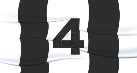 Téléchargez les illustrations : Le numéro du footballeur blanc sur un maillot de football. 4 Tirage numéroté. T-shirt sport en jersey. Sport, olympiade, euro 2024, coupe d'or, championnat du monde. - en licence libre de droit