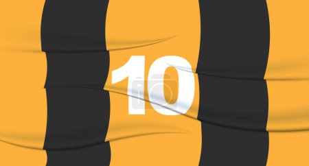 Illustration for Orange footballer's number on a football jersey. 10 Numbered print. Sports tshirt jersey. Sports, olympiad, euro 2024, gold cup, world championship. - Royalty Free Image