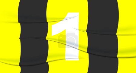 Téléchargez les illustrations : Le numéro d'un footballeur jaune sur un maillot de football. 1 Tirage numéroté. T-shirt sport en jersey. Sport, olympiade, euro 2024, coupe d'or, championnat du monde. - en licence libre de droit