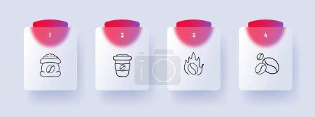 Ilustración de Icono de línea de café. Granos, tónico, cerveza de café, café, comedor, taza de papel icono de la línea de vectores para negocios - Imagen libre de derechos