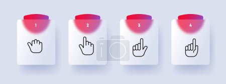 Illustration for Hands line icon. Touch pad, touch control, smartphone, design, technology, pointer Vector line icon for Business - Royalty Free Image