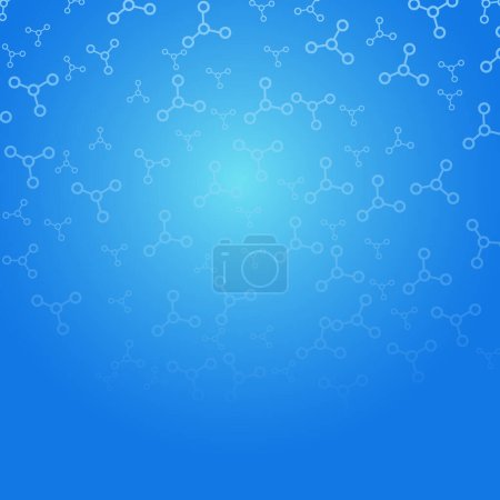 Illustration for Structure molecule and communication Dna, atom, neurons. Science concept for your design. Connected lines with dots. Medical, technology, chemistry, science background. - Royalty Free Image