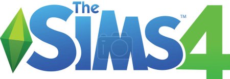 Téléchargez les illustrations : Lettrage de logo de sims de jeu en ligne 4. Les SIMS 4. Electronic Arts EA. Simulateur de vie réelle. Modélisation de jeu. Application de vapeur. Éditorial - en licence libre de droit