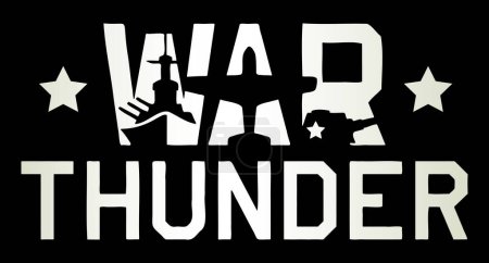 Illustration for Vector logo of the video game War Thunder. Steam application. Gaijin Entertainment, Gaijin Network Limited. Massively multiplayer online role-playing game. MMORPG. Editorial - Royalty Free Image