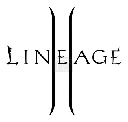 Illustration for Vector logo of the video game Lineage. Lineage2. Steam application. NCSoft, Tencent. Massively multiplayer online role-playing game. MMORPG. Editorial - Royalty Free Image