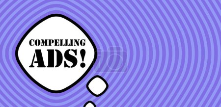 Illustration for Speech bubble with compelling ads text. Boom retro comic style. Pop art style. Vector line icon for Business and Advertising - Royalty Free Image