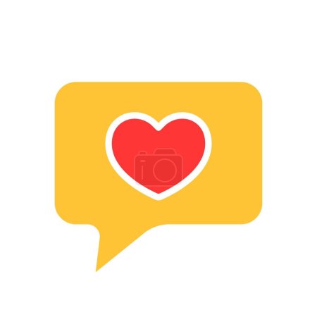 Illustration for Messages with hearts line icon. Relationship, love, date, Valentine's day, connection, marriage, family, feelings. Vector color icon on a white background for business and advertising - Royalty Free Image