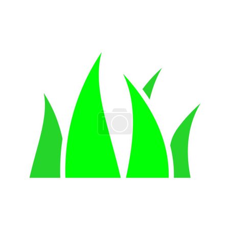 Illustration for Grass line icon. Greenery, ecology, forest, green peace, let's save nature, cleanliness, life. Vector color icon on white background for business and advertising - Royalty Free Image