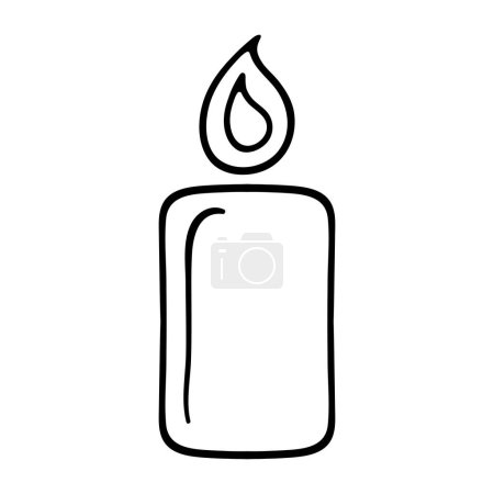 Illustration for Vector white paraffin or wax burning party candle icon set closeup isolated on transparency grid background. Holiday, new year, Christmas, celebrate, day. New 2024 year. vector illustration - Royalty Free Image